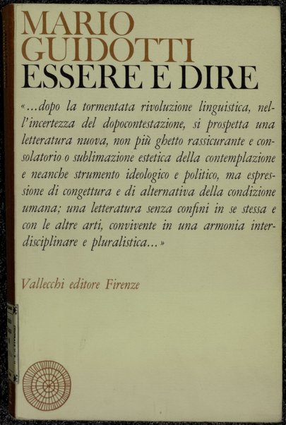 Essere e dire / Mario Guidotti