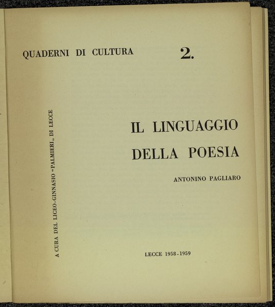 Il linguaggio della poesia...