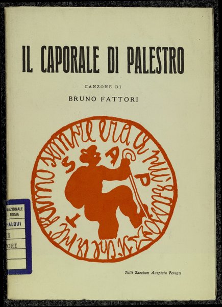 Il caporale di Palestro : canzone / Bruno Fattori