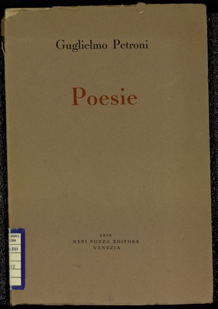 Poesie / Guglielmo Petroni