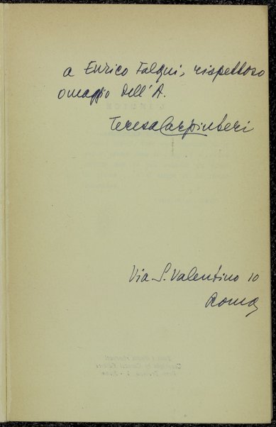 La signora di Belfronte : romanzo / Teresa Carpinteri