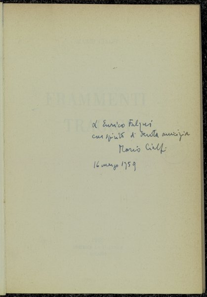 Frammenti tragici / Mario Cialfi