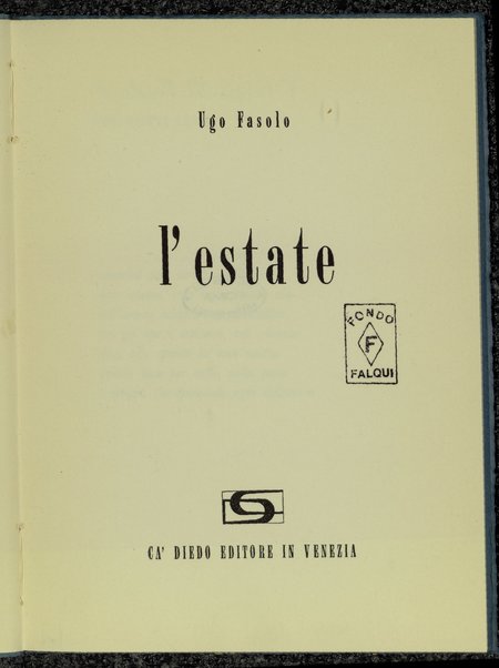 L'estate / Ugo Fasolo