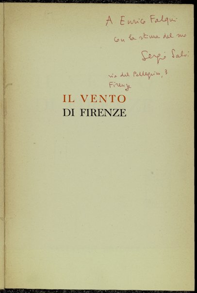 Il vento di Firenze / Sergio Salvi