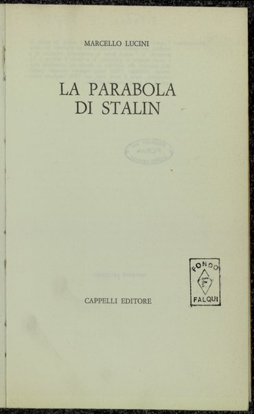 La parabola di Stalin / Marcello Lucini