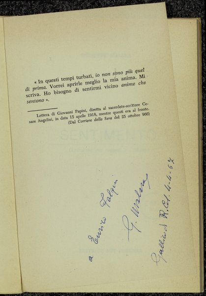 Sentimento : letturine per ragazzi e... adulti / Giuseppe Malara