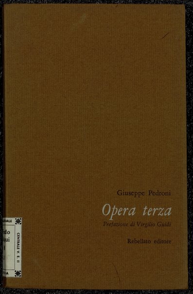 Opera terza : poesie / prefazione di Virgilio Guidi