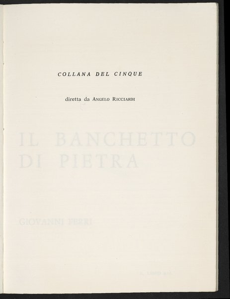 Il banchetto di pietra / Giovanni Ferri