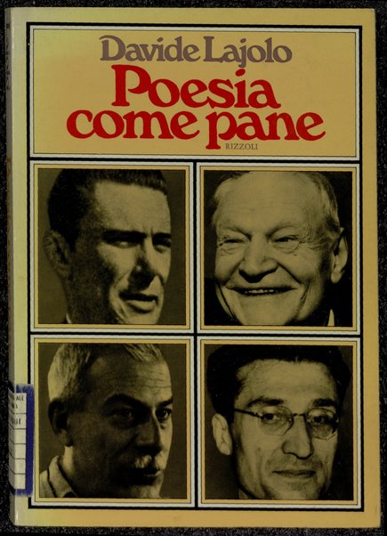 Poesia come pane : incontri e saggi / Davide Lajolo