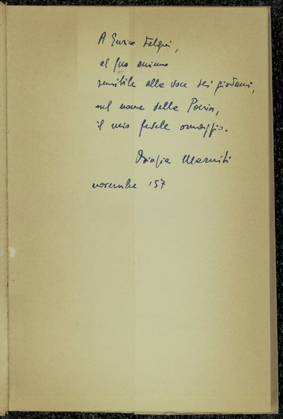 PiÃº forte Ã¨ la vita : poesie / Biagia Marniti ; con prefazione di Giuseppe Ungaretti