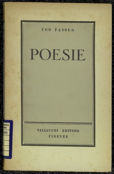 Poesie / di Ugo Fasolo