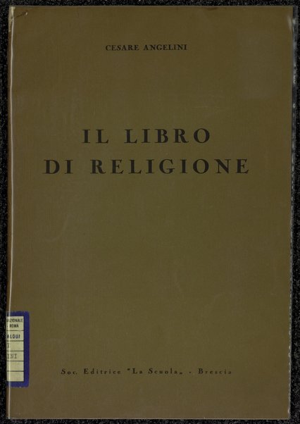 Il libro di religione / Cesare Angelini