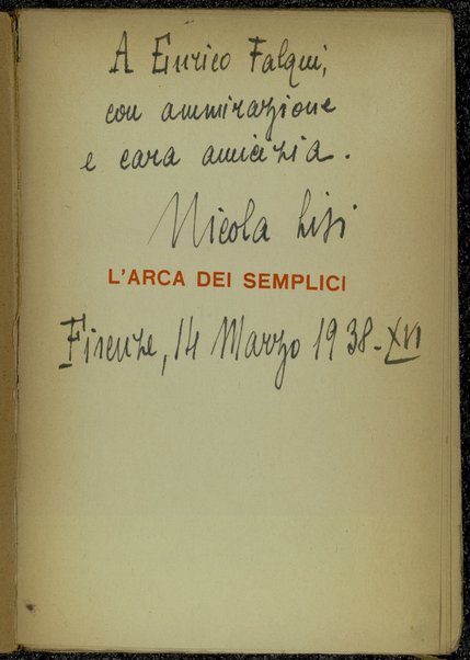 L'arca dei semplici / Nicola Lisi