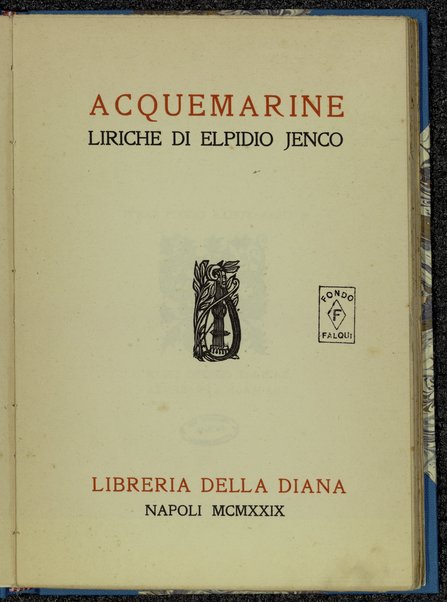 Acquemarine : liriche / di Elpidio Jenco