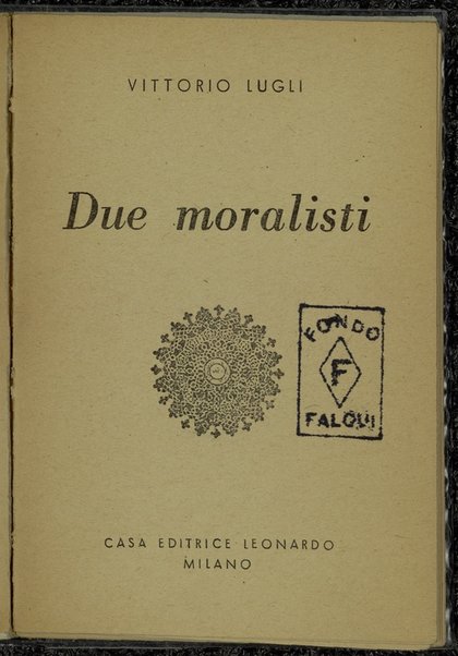 Due moralisti / Vittorio Lugli