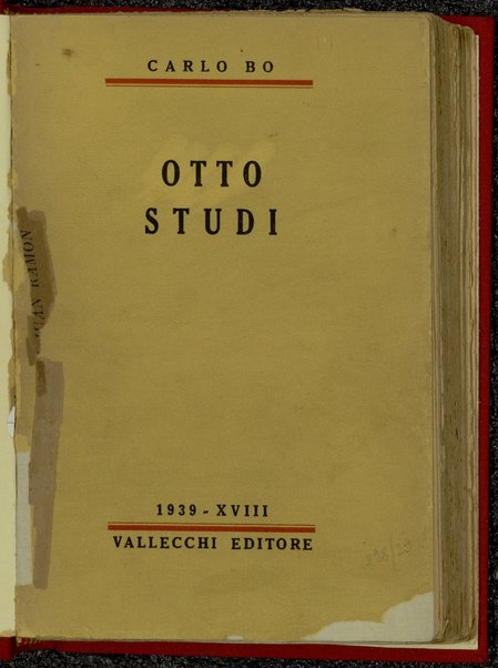 Otto studi /  Carlo Bo