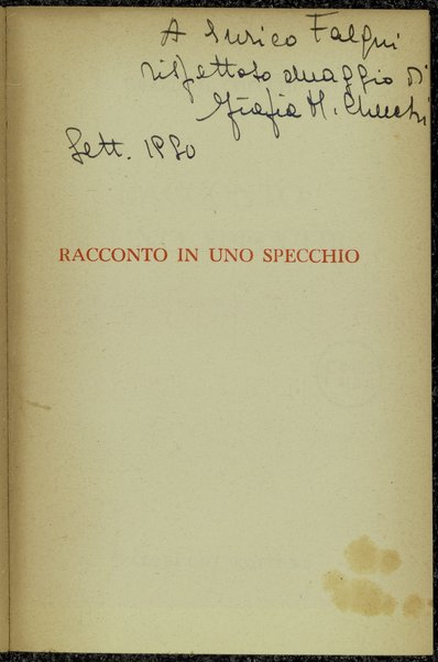 Racconto in uno specchio / Grazia M. Checchi