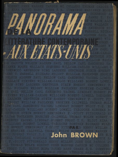 Panorama de la littÃ©rature contemporaine aux Ã‰tats-Unis / introduction, illustrations, documents par John Brown