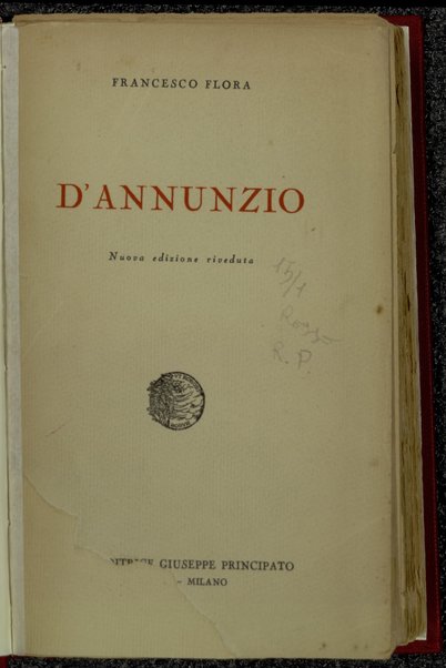 D'Annunzio / Francesco Flora